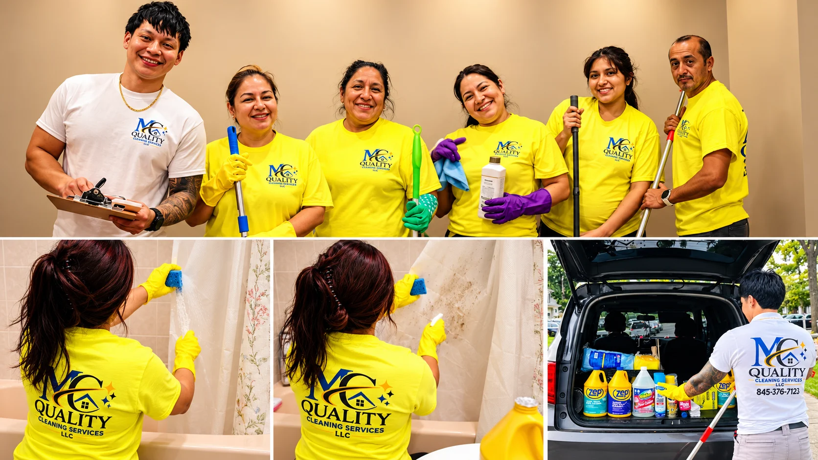 MC Quality team and cleaning photographs supplied by the client